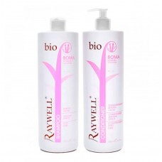 Набір для розгладження волосся Raywell Bio Boma розгладжуючий шампунь і кондиціонер 2x1000 мл