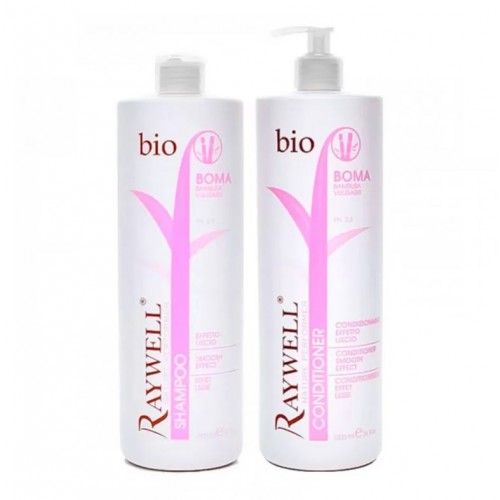 Набір для розгладження волосся Raywell Bio Boma розгладжуючий шампунь і кондиціонер 2x1000 мл
