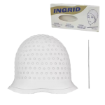 Професійна багаторазова силіконова шапочка для фарбування та мелірування волосся з гачком для колориста сіра