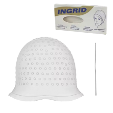 Професійна багаторазова силіконова шапочка для фарбування та мелірування волосся з гачком для колориста сіра