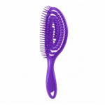 Щітка масажна, гребінець для волосся Beauty Tools спіраль скелетна овальна продувна (фиолетовая)