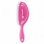 Щітка масажна, гребінець для волосся Beauty Tools спіраль скелетна овальна продувна (рожева)