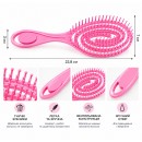 Щітка масажна, гребінець для волосся Beauty Tools спіраль скелетна овальна продувна (рожева) Щітка масажна, гребінець для волосся Beauty Tools спіраль скелетна овальна продувна (рожева)