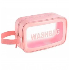 Косметичка органайзер Beauty Case на блискавці з ручкою дорожній несесер рожевий розмір S 21х7х12 см