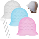 Професійна багаторазова силіконова шапочка для фарбування та мелірування волосся з гачком для колориста рожева. Професійна багаторазова силіконова шапочка для фарбування та мелірування волосся з гачком для колориста рожева.