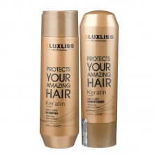 Набор Luxliss Keratin Smoothing Daily Care кератиновый шампунь и кондиционер для повседневного использования 250+200 мл