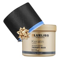 Відновлююча маска Luxliss Keratin Intensive Repair Therapy Mask із кератином 400 мл+ у подарунок термошапка