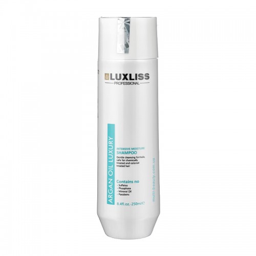 Увлажняющий аргановый шампунь Luxliss Argan Oil Luxury Intensive Moisture Shampoo Original 250 мла