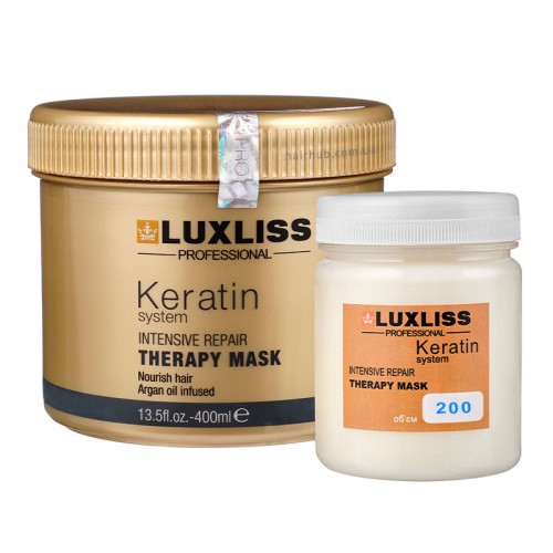 Відновлююча маска Luxliss Keratin Intensive Repair Therapy Mask з кератином 200 г (розлив)