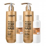 Набор Luxliss Keratin Smoothing Daily Care кератиновый шампунь и кондиционер для ежедневного использования 2x200 г (разлив)