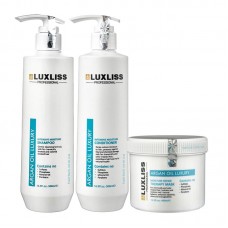 Набор Luxliss Argan Oil Luxury Intensive Moisture Original увлажняющий аргановый шампунь, кондиционер и маска 500/500/400 мл