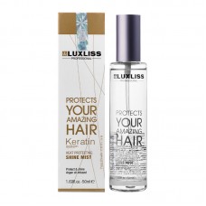 Кератиновый спрей-блеск термозащита для волос Luxliss Keratin Heat Protecting Shine Mist 50 мл