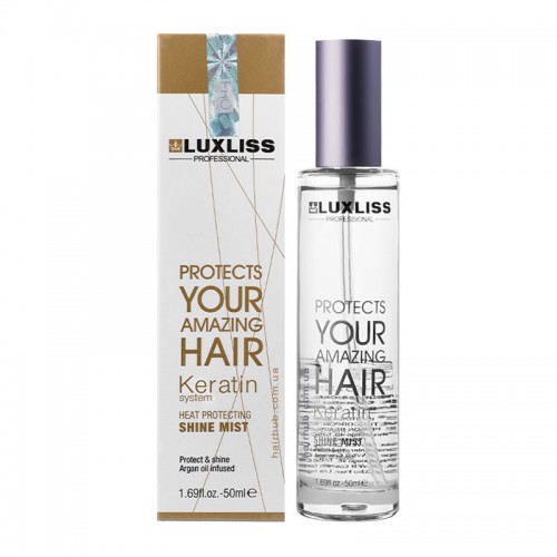 Кератиновый спрей-блеск термозащита для волос Luxliss Keratin Heat Protecting Shine Mist 50 мл