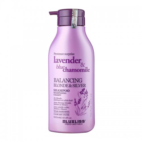 Шампунь Luxliss Balancing Blonde & Silver Shampoo для блонду, освітленого або сивого волосся 500 мл