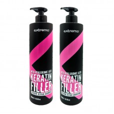Набір Extremo Keratin Filler Repair шампунь та кондиціонер для відновлення волосся з кератином (EX428/ЕХ431) 2х300 г (розлив)