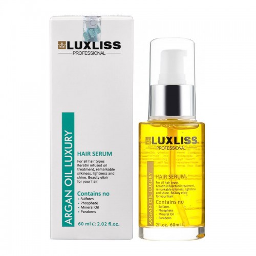 Сироватка для волосся Luxliss Argan Oil Luxury Hair Serum на основі арганової олії 60 мл