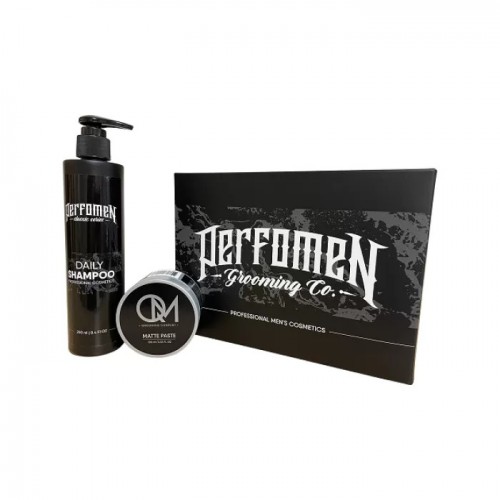 Подарунковий набір для чоловіків PerfomeN Daily Shampoo 250 мл + QM Matte Paste 100 мл