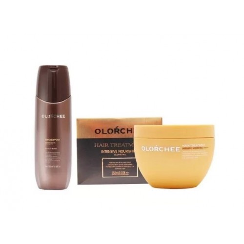 Набір для інтенсивного живлення та зволоження волосся Olorchee, шампунь 300 мл + незмивна маска 250 мл