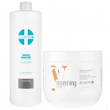 Набір для жирної шкіри голови та сухого волосся шампунь Sinergy RegulationL маска Y1.2 Sinergy Nourishing, 1000/500 мл