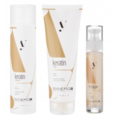 Набір Sinergy Y4 шампунь, маска та сироватка для пошкодженого волосся з кератином, 250/250/50 мл