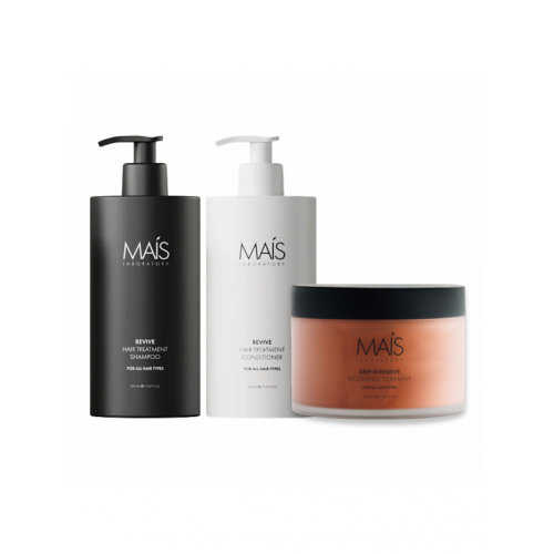Набір Mais Revive Hair Treatment TRIO шампунь, кондиціонер і маска для відновлення пошкодженого волосся 2х300+250 мл