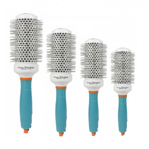 Набір професійних термобрашів для волосся Nano Ionic Ceramic круглих керамічних, 27 см