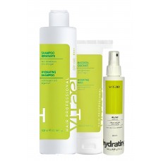 Набір VITAEL Dry Hair TRIO шампунь, маска та термозахист для зволоження волосся, 300/250/150 мл