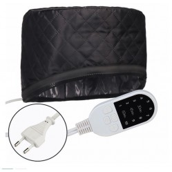 Преміальна електрична тканинна термошапка сушуар My Cosmetics для масок, ламінування та лікування волосся (чорна)