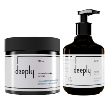 Набір Deeply Hydrating DUO шампунь та маска з колагеном для зволоження сухого волосся, 300/250 мл