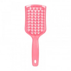 Продувна щітка-браш Janeke Vent Detangling Brush для розплутування та сушіння волосся широка рожева