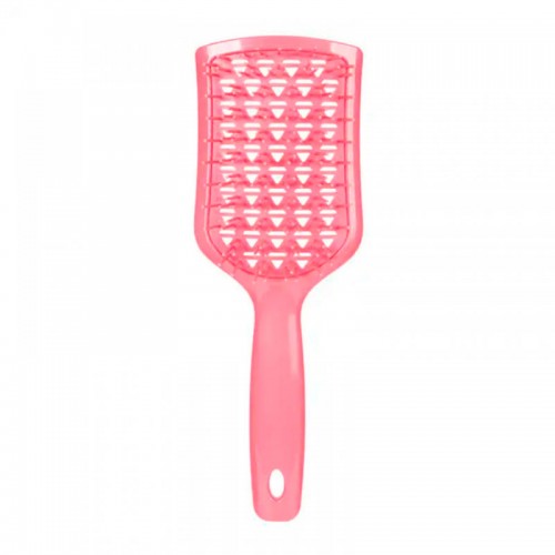 Продувна щітка-браш Janeke Vent Detangling Brush для розплутування та сушіння волосся широка рожева
