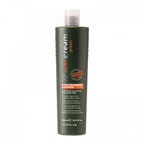 Регенеруючий шампунь Inebrya Ice Cream Green Post-Treatment Shampoo для фарбованого волосся (300 мл)