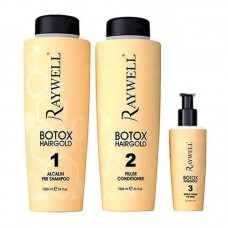 Набор для восстановления волос Raywell Botоx Hairgold Kit 1000 мл + 1000 мл + 150 мл