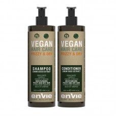 Набор Envie Vegan Frizzy и Dry Linum Seed Extract шампунь и кондиционер для сухих и вьющихся (EN854/EN860)