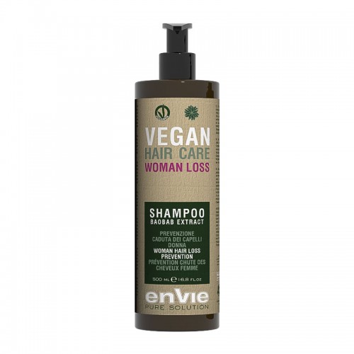 Зміцнюючий шампунь Envie Vegan Woman Loss Shampoo Baobab Extract проти випадіння волосся у жінок (EN850) 500 мл  