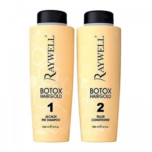 Набор для холодного обновления волос Raywell Botox Hairgold (шампунь и филлер-кондиционер) 2х500 г (разлив)