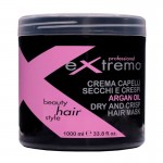 Маска Extremo Dry and Crisp Hair Mask для сухого та пошкодженого волосся з аргановою олією (EX406) 1000 мл  