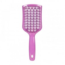 Продувна щітка-браш Janeke Vent Detangling Brush для розплутування та сушіння волосся широка фіолетова