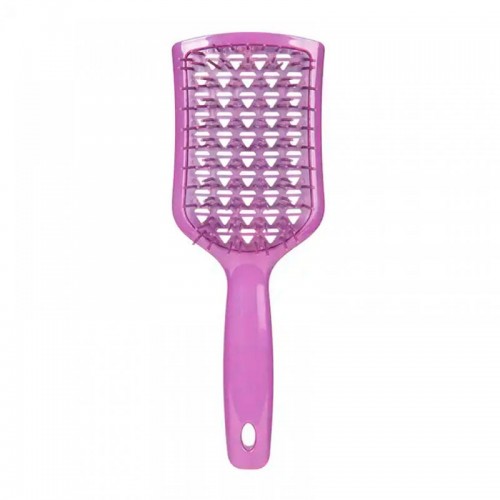 Продувна щітка-браш Janeke Vent Detangling Brush для розплутування та сушіння волосся широка фіолетова
