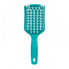 Продувна щітка-браш Janeke Vent Detangling Brush для розплутування та сушіння волосся широка зелена