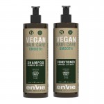 Розгладжуючий набір Envie Vegan Smooth Bamboo Extract шампунь та кондиціонер для волосся з екстрактом бамбука (EN856/EN862) 2x500 мл