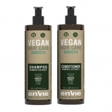 Розгладжуючий набір Envie Vegan Smooth Bamboo Extract шампунь та кондиціонер для волосся з екстрактом бамбука (EN856/EN862)  2x250 г (розлив)