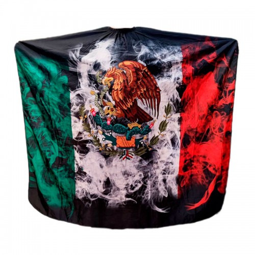 Парикмахерская накидка-пеньюар для клиента Barber Mexican Flag водостойкий нейлон 140х160 см