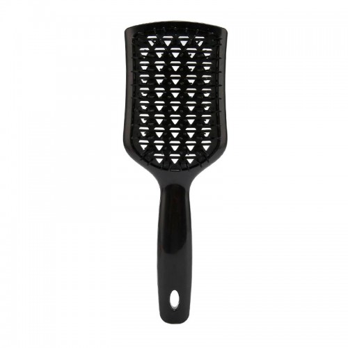 Продувна щітка-браш Janeke Vent Detangling Brush для розплутування та сушіння волосся широка чорна