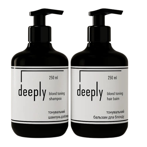 Набір deeply Blond DUO шампунь та бальзам з антижовтим пігментом, 2х250 мл