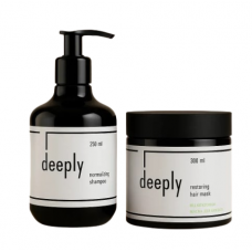 Набір deeply DUO шампунь normalizing та маска restoring для жирного волосся та шкіри голови 300/250 мл