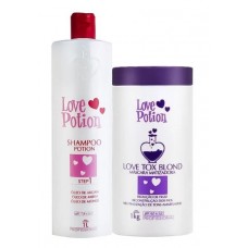 Набір ботексу для волосся Love Potion Blond Tox Blond матуючого для блондинок, 100/200 г (розлив)