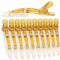 Набір гнучких затискачів-крокодилів Beauty Tools для волосся, напівпрозорі, пісочні, 10 шт