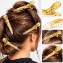 Набір гнучких затискачів-крокодилів Beauty Tools для волосся, напівпрозорі, пісочні, 10 шт Набір гнучких затискачів-крокодилів Beauty Tools для волосся, напівпрозорі, пісочні, 10 шт