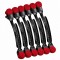 Набір металевих затискачів Termax Professional Evolution Black&Red, 12 шт